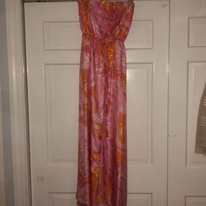 Strapless, silk Lily Pulitzer dress size 4